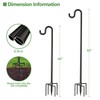 Surprizo 60" Shepherds Hooks for Outdoor, Extra Thick Bird Feeder