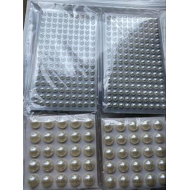 Stickers pearls for hair (Beige Pearls Gems)