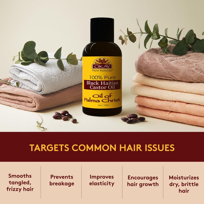 OKAY Pure Naturals Black Haitian Castor Oil - Castor Oil
