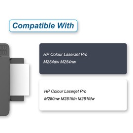 Okra Toner Compatible with HP 203X Black Toner for HP CF540X HP 203A Black Toner HP CF540A for HP Colour Laserjet Pro M254dw M254nw M254dn HP Colour Laserjet Pro MFP M281fdw M281fdn M281cdw M280nw
