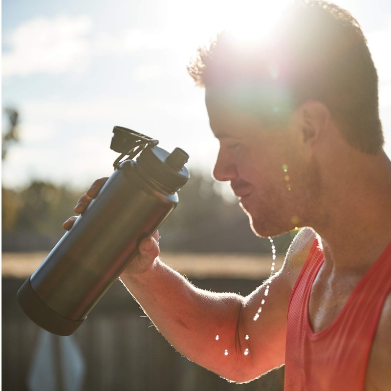 Takeya Actives Insulated Stainless Steel Water Bottle with Spout Lid,