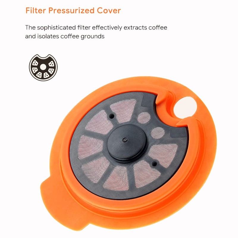 BENFUCHEN Reusable Coffee Capsule with 2 Lids (180ml and 60ml)