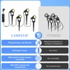 LAMPELIP Garden Spotlight LED Outdoor Waterproof White Pack of 4