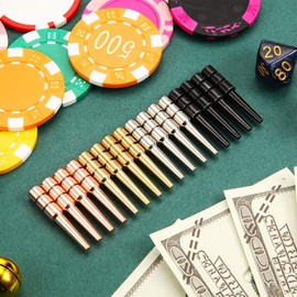 Cribbage Board Pegs 32 Pieces Metal Cribbage Pegs Fit 1/8 Holes Cribbage Board Pegs with a Tapered Design for Cribbage Traditional Board Game, 4 Colors