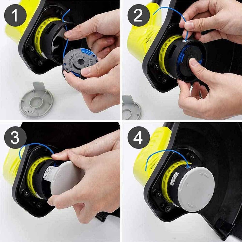 Strimmer Spool Line,4 PCS Φ0.065" 11FT AC14RL3A Autofeed Nylon Replacement