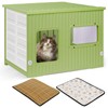 Plastic Cat House for Outdoor Indoor Use, Stackable Feral Cat