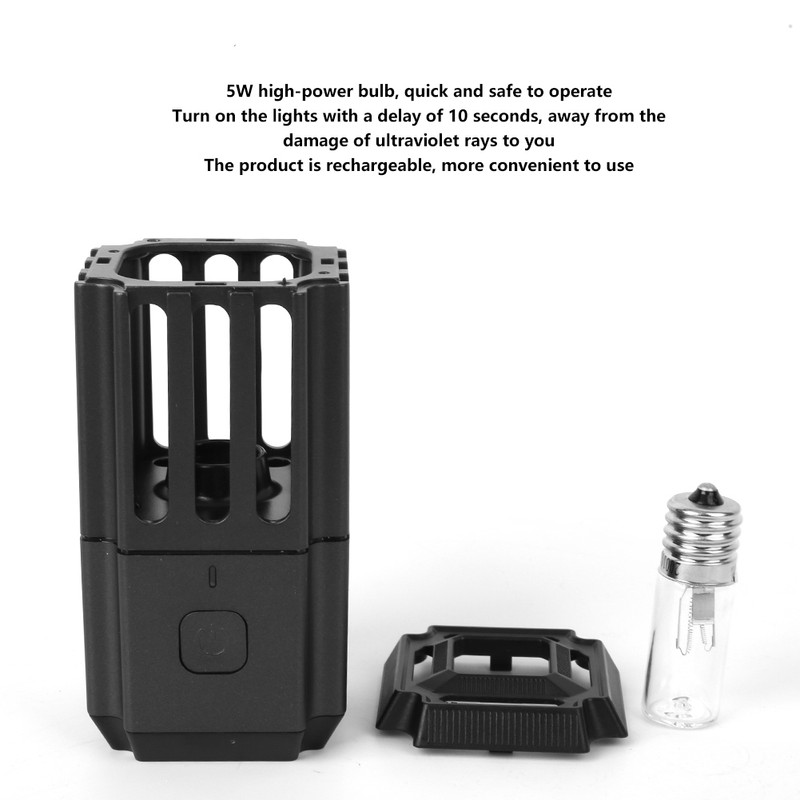 Portable UV Light Tool ABS Black Rechargeable Built In Battery