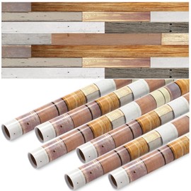 Skyygemm 6 Rolls Bulletin Board Paper Fade Resistant Wood Pattern Bulletin Board Paper Roll Bulk for Kids Classroom Teacher Art Decor Drawing Craft Painting(4 x 12 ft,Stripe)