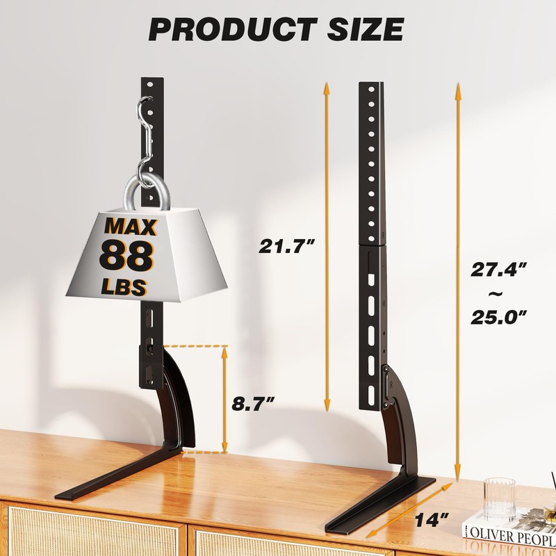 5Rcom TV Stand Mount, Universal TV Stand Tabletop for 22