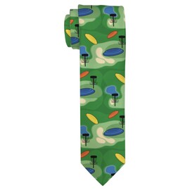 Disc Golf Gifts for Men Disc Golf Course Themed Necktie