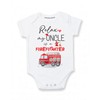 Relax my Uncle is a firefighter baby gifts for nephew