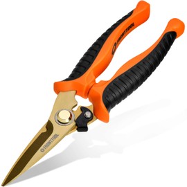 FRONTTOOL Universal scissors, multi-purpose scissors, multifunction scissors, titanium-coated stainless steel blades, durable stability, permanently sharp cutting surfaces