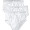 Lands' End Men's Knit Briefs 3 Pack White Regular Large