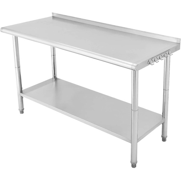 Unbranded 60x24x35" Stainless Steel Prep & Work Table with Adjustable