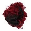 Curly Short Wig Wine Red Women Wig Gradient Color Adjustable