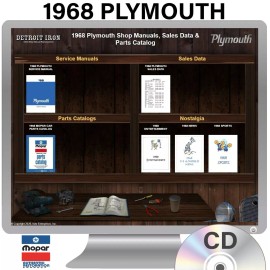 1968 Plymouth Shop Manual, Sales Data & Parts Book Kit