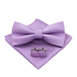 Anilev Men's Bow Tie Original Bow Tie Handmade Bow Tie Elegant Bow Tie for Party, Purple, L - Adult, purple