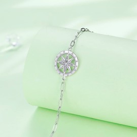 Hifeeled Women's Bracelet 925 Sterling Silver for Women Original Jewellery Christmas Gift Mother Wife Girlfriend Adjustable [16 + 4 cm], Silver, Cubic Zirconia