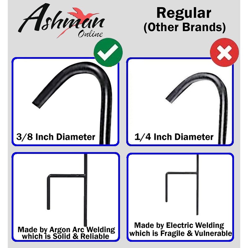 Ashman 50 Inch Shepherds Hook Variations (4 Pack)