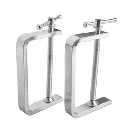 2 Pack Woodworking C Clamp 50-100mm Alloy Steel Heavy Duty G Clamps with Wide Jaw Openings for Woodworking (0-100mm)