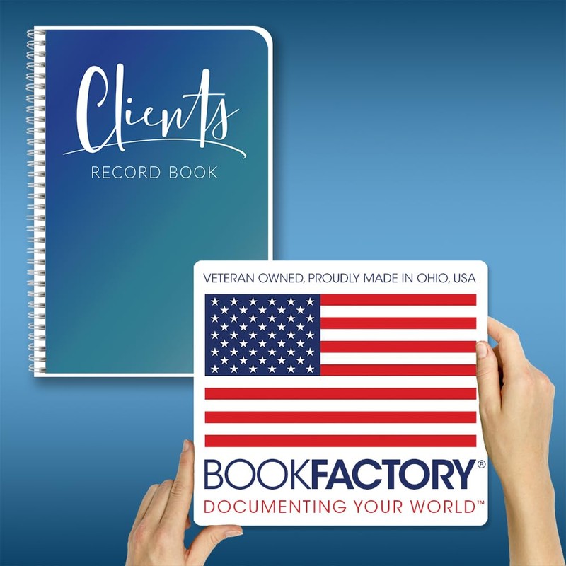 BookFactory Client Record Book Customer Tracking Journal - 100 Pages