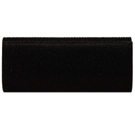 Caspar TA514 Elegant Women's Glitter Clutch Evening Bag, black