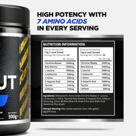 Pre Workout Supplement - Extreme Pre Workout Powder - 40 Servings - UK Made Premium preworkout Drink with beta-Alanine, Taurine, L-Isoleucine, D-aspartic Acid, L-valine, Caffeine