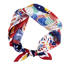 CAKAWIND 100% Mulberry Silk Scarf 21"x21" Lightweight Digital Small Square HeadScarf for Women,Bandana Neckerchief Fashion