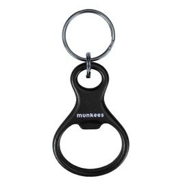 munkees 34078 Key Fob with Bottle Opener Made of High-Quality Aluminium Black