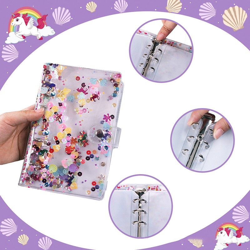 A6 Budget Binder Budget Planner with Clear Sequin Cover 8