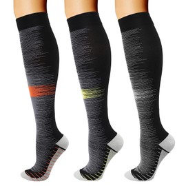 DRESHOW Compression Socks For Men & Women Best Support for Athletic Running Flight Travel Cycling