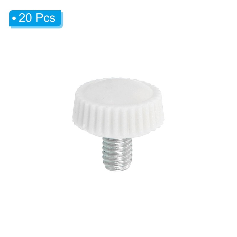 PATIKIL M5x8 mm Knurled Thumb Screws 20pcs Male Thread Round
