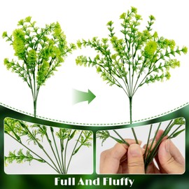 RAINFLOW 4PCS Small Fake Plants Decor Artificial Plants Indoor Artificial Greenery for Wedding Decorations Front Porch Garden Decor Patio Backyard Outdoor Decor Centerpiece Table Decorations 13.3IN