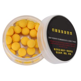 Dilwe Pack of 30 Floating Baits, 10 mm 12 mm, Soft Red Fishing Pellets, Many Foam Pop-up Boilies, Soft Pellets, Ball, Carp, Floating Bait for Fishing (Yellow Tasteless