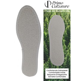 Primo Calzature Einlegesohlen für Damen und Herren, geruchshemmende Schuheinlagen, leichte Einlegesohlen zur Entspannung der Füße, Einlegesohlen 100% Made in Italy (Schwamm und Latex, 43)