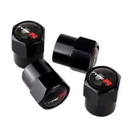 Protrex UK Black Type R Wheel Valve Dust Caps. Civic Integra Accord NSX Prelude Type-R