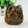 Chinese Silk Brocade Embroidered Drawstring Jewelry Pouch Bag Colors Value
