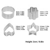 QANYEGN Small Cookie Cutters Geometric Shapes Set, Geometric Metal Cookie