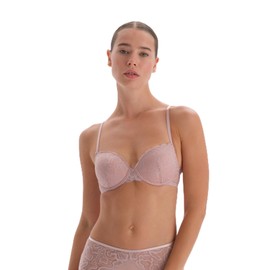 Dagi Women's Geometric Thin Strap Underwire Push-Up Bra, Soft Pink