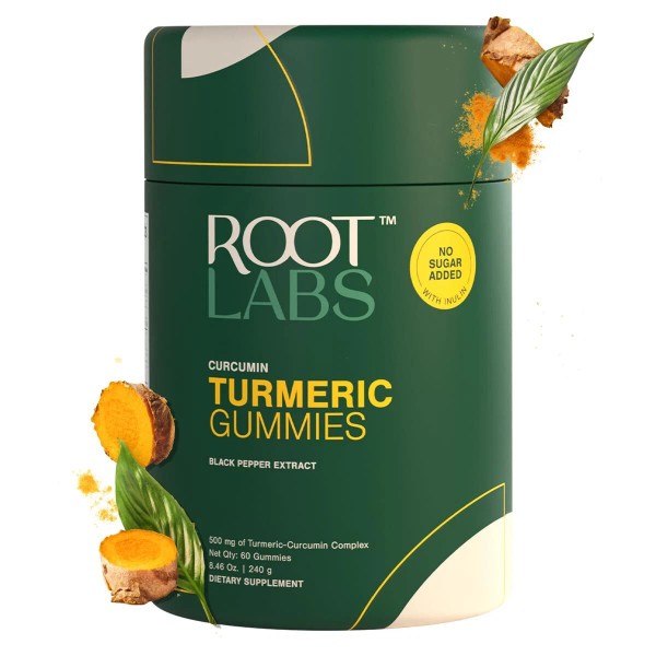 ROOT LABS Turmeric Gummies I No Added Sugar I 95%