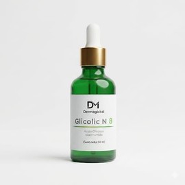 Glicolic N 8, Sérum Facial con Ácido Glicólico al 8% y Niacinamida, Exfoliante, 50 ml