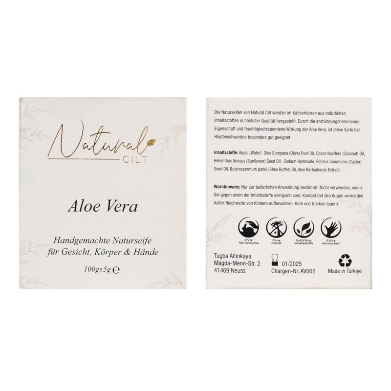 Natural Cilt Aloe Vera Soap - 100% Natural Soap -