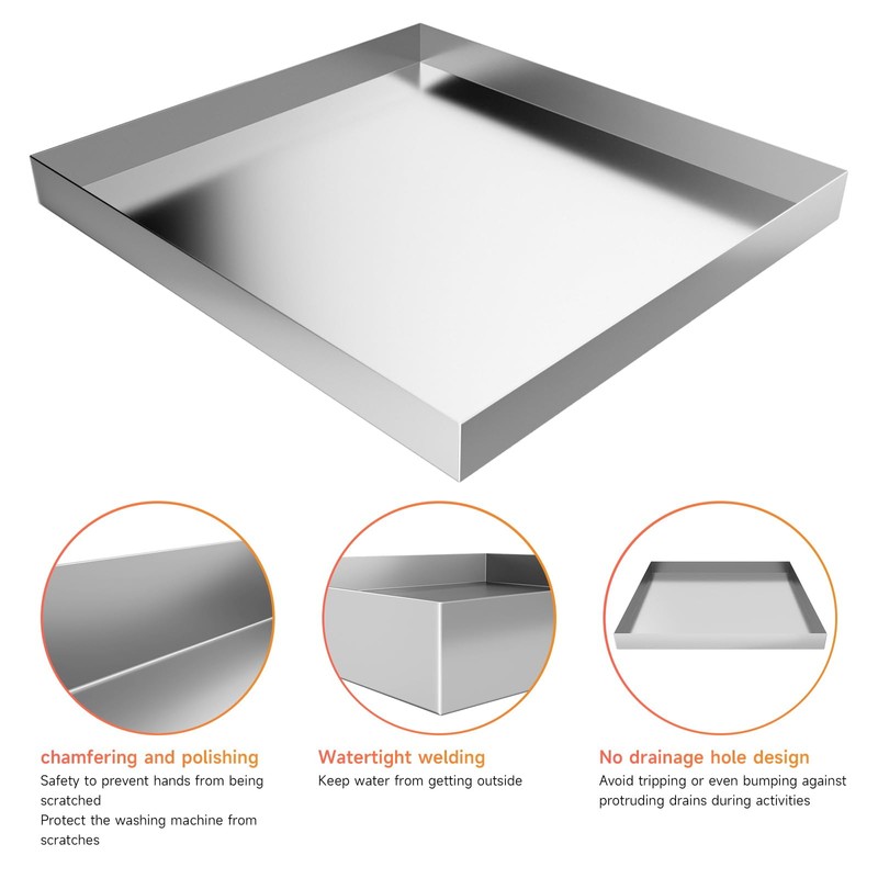 jkxoo Washing Machine Pan-27" x 25" x 2.5" Heavy Duty