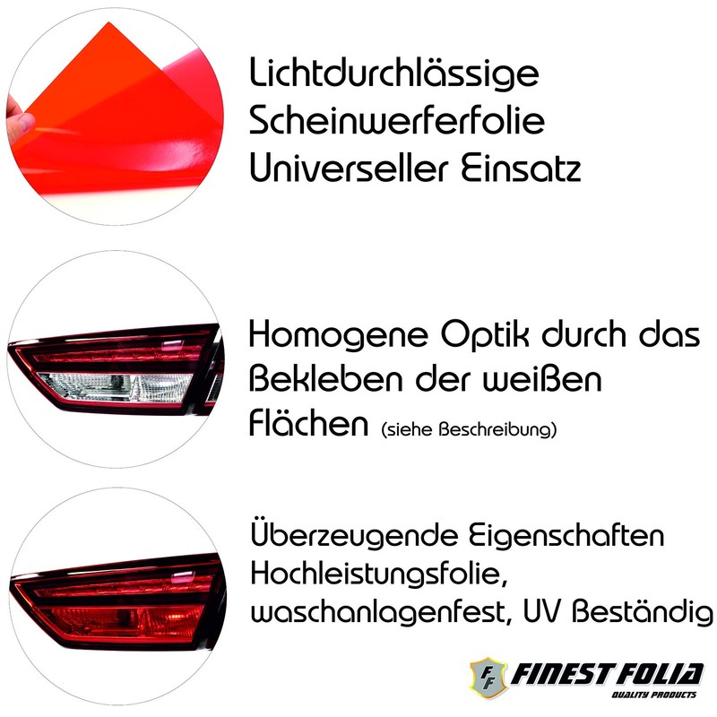 Finest-Folia C018 Rear Lights Foil Set (Red)
