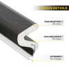 Weather Stripping Door Seal, Q-Shaped Kerf Foam Strip, 8 FT,