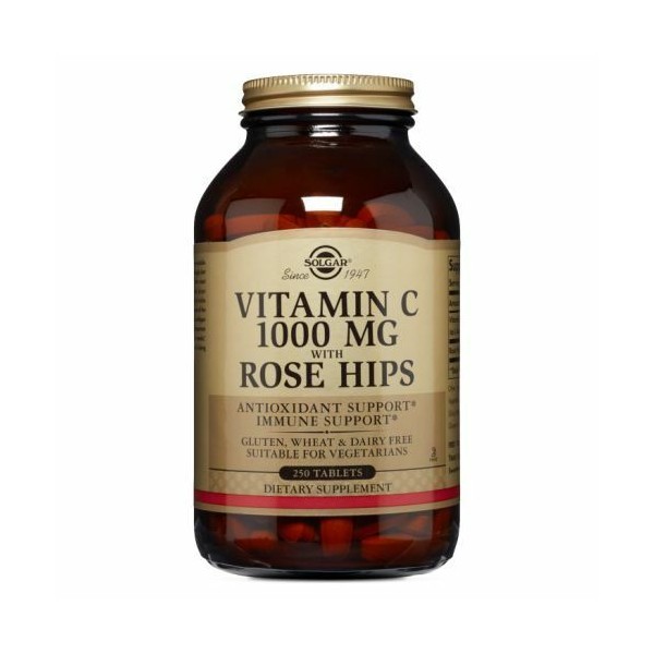 Vitamin C with Rose Hips 250 Tabs 1000 mg by Solgar