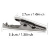 bnafes 35mm/1.38" Alligator Clips Test Crocodile Clamps Silver Tone -