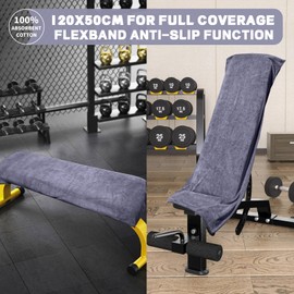 Pameil Fitness Towel, 120 x 50 cm, Sports Towel, Gym, Absorbent and Soft Gym Towel with Zip Pocket for Training (Dark Grey)