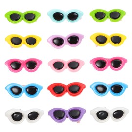 BESPORTBLE Lovely Decorative Pet Hairpins 15pcs Sunglass-Shaped Headwear Not Easy to Tear for Your Pet's Style