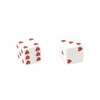 White Sweetheart Dice with Red Hearts D6 25mm (1in) Pack